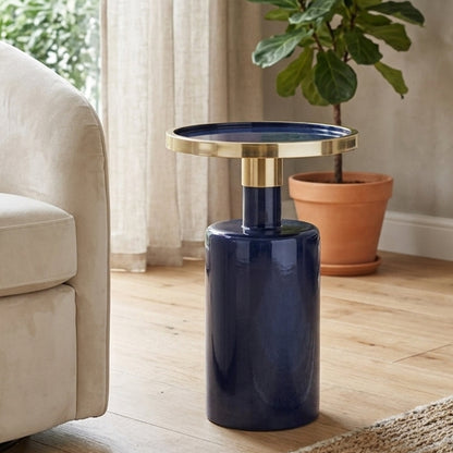 Martini Navy And Gold Side Table