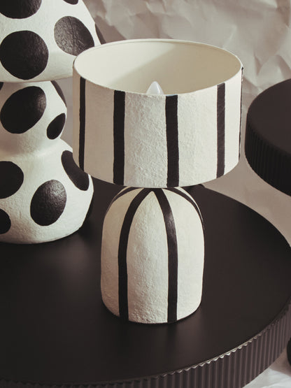 Aramis Black Metal Round Ridge Detail Coffee Table