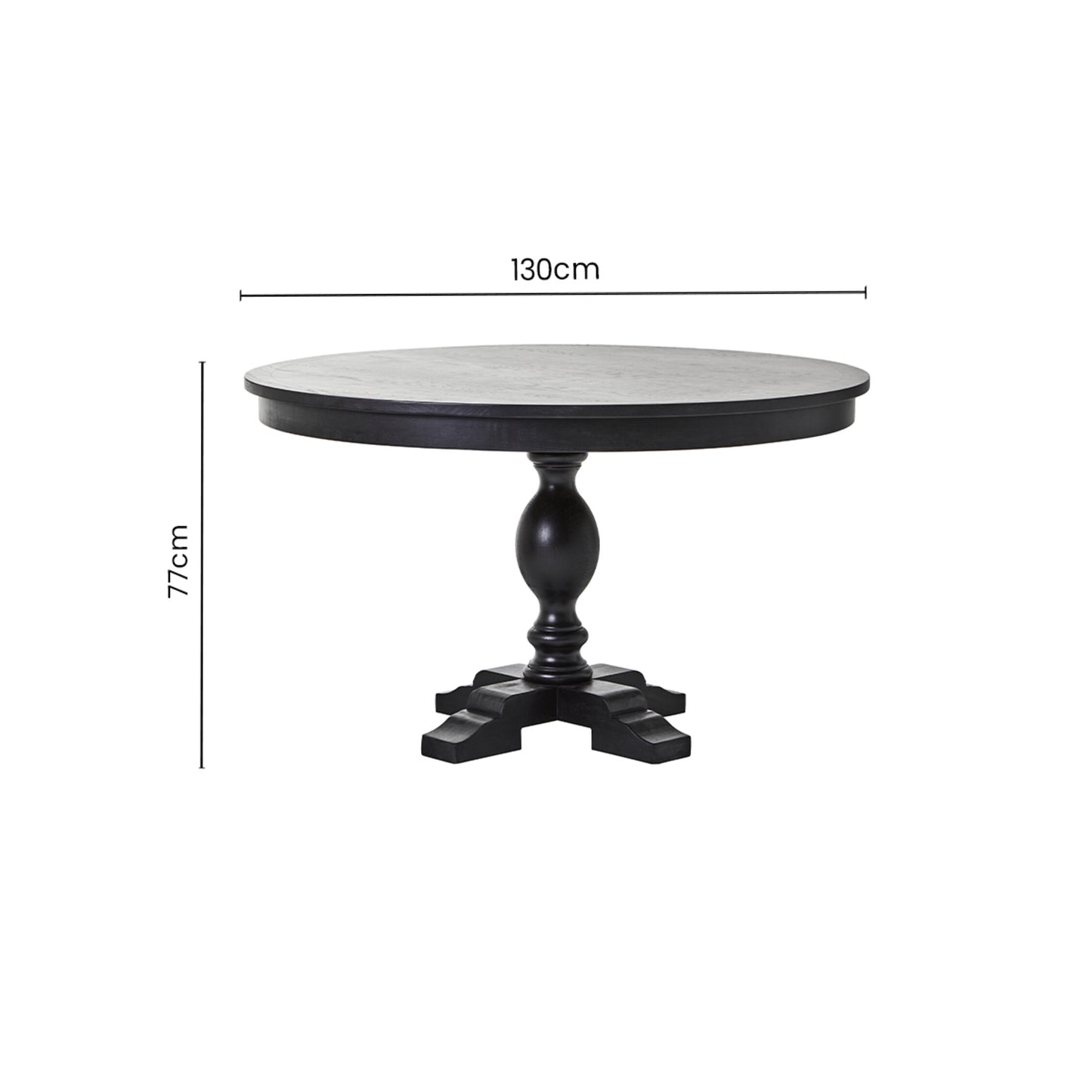 Austin Oak Wood Round Dining Table | Bali & Blue