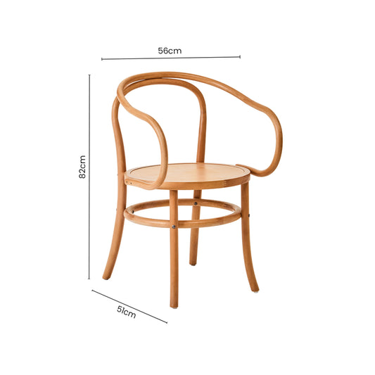 Austin Natural Beech Wood Dining Chair | Bali & Blue