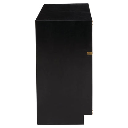 Campaign Black Mango Wood Console Table with 2 Drawers