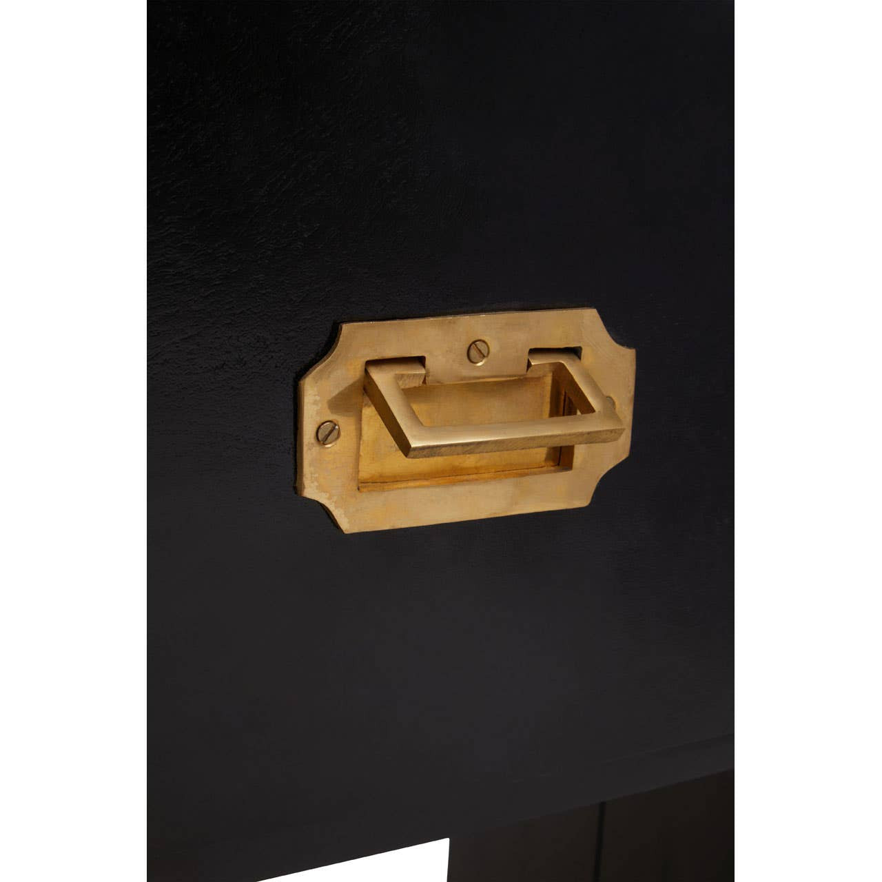 Campaign Black Mango Wood Console Table with 2 Drawers