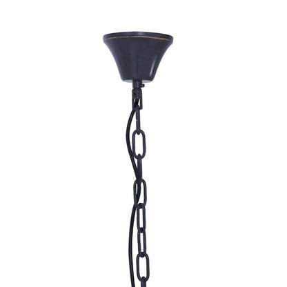 Deco Black 3 Tier Glass Chandelier