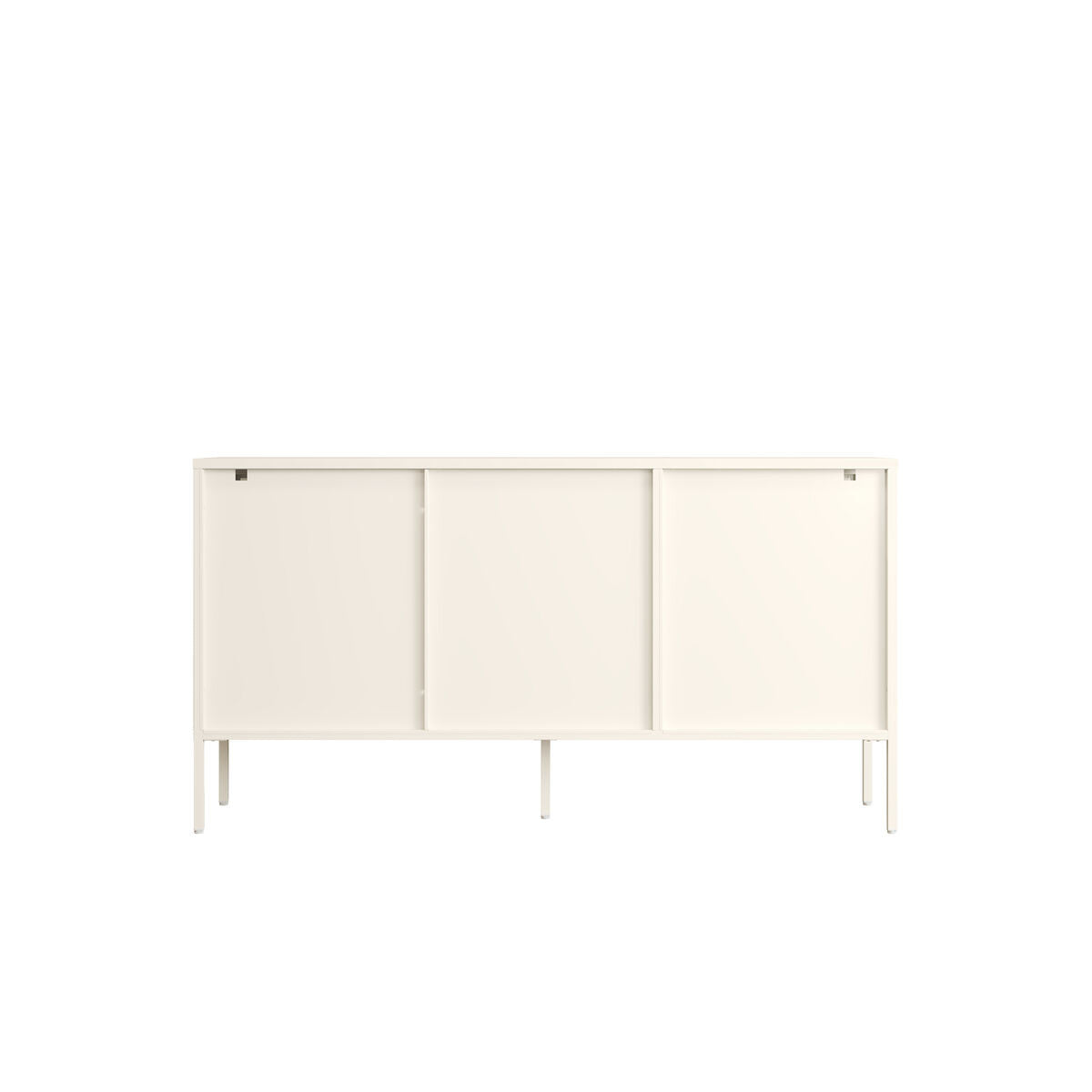 Hudson Luxe Warm White Metal Fluted Glass Door Sideboard