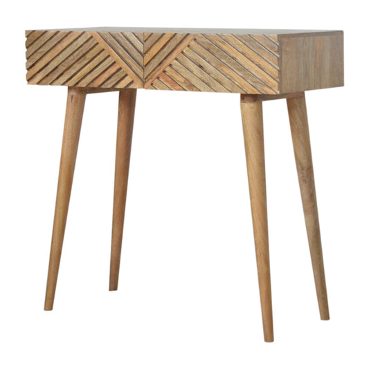 St Lucia Wooden Console Table - Oak Finish