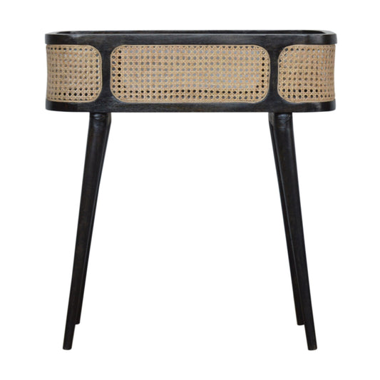 Bahama Rattan Accent Tray Table - Black