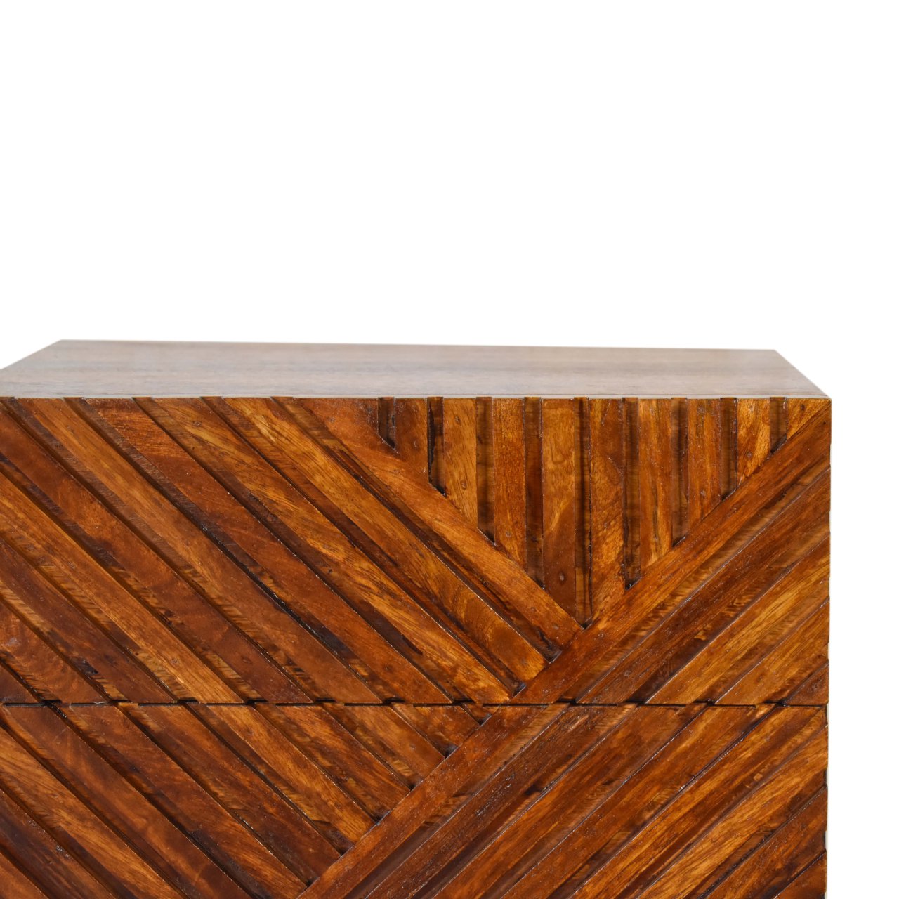 St Lucia 2 Drawer Wooden Bedside Unit - Chestnut