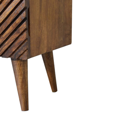 St Lucia 2 Drawer Wooden Bedside Unit - Chestnut