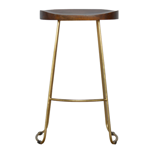 New York Gold Iron Bar Stool