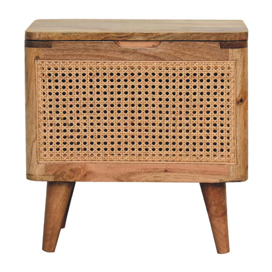 Bahama Square Rattan Storage Stool End Table