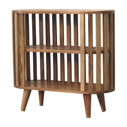Mandalay Wooden Slat Shelving Unit - Oak Finish