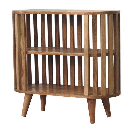 Mandalay Wooden Slat Shelving Unit - Oak Finish