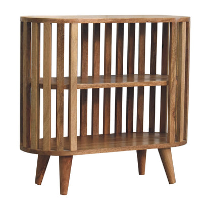 Mandalay Wooden Slat Shelving Unit - Oak Finish