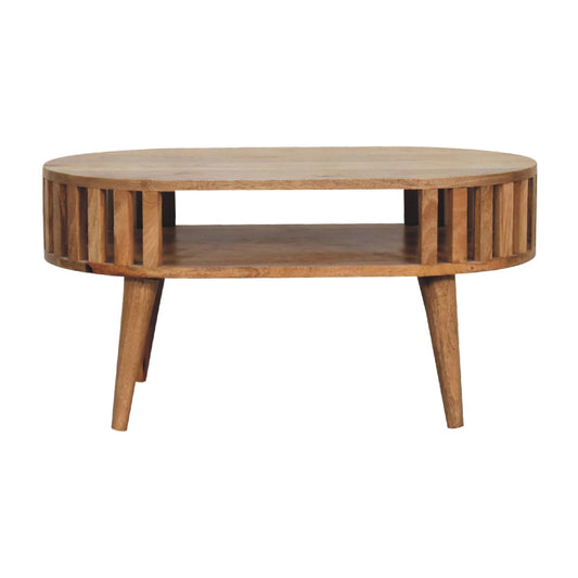 Mandalay Wooden Slat Coffee Table- Oak Finish