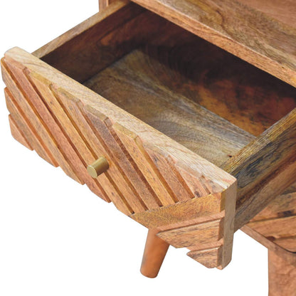 Mini St Lucia 2 Drawer Curved Bedside Unit