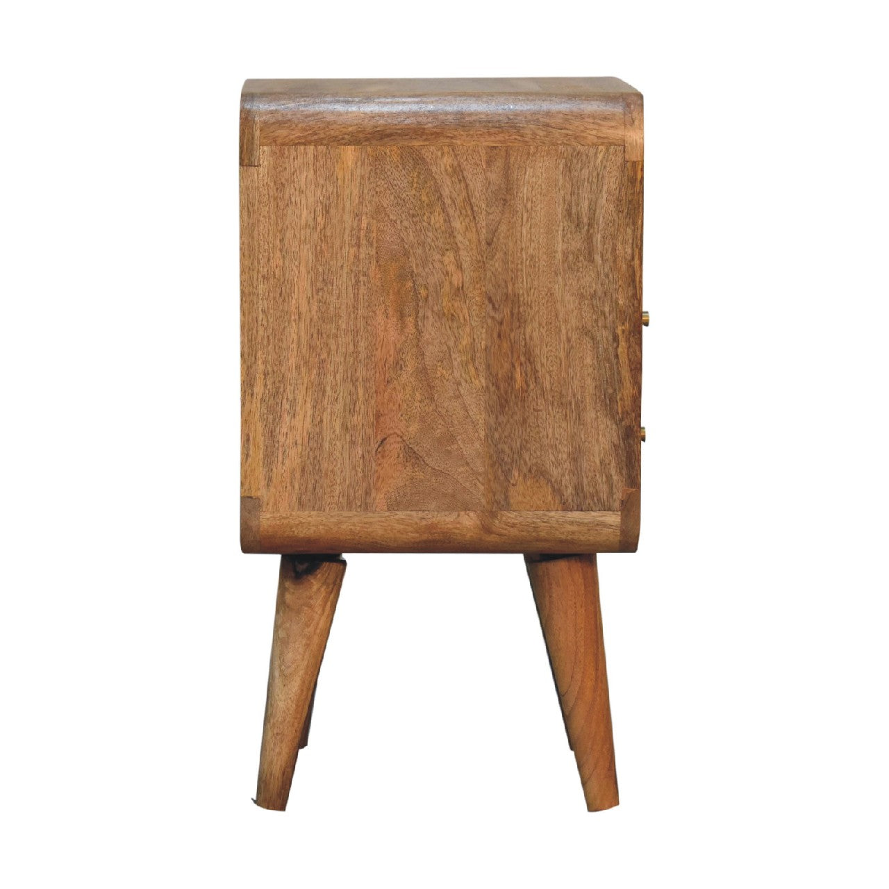 Mini St Lucia 2 Drawer Curved Bedside Unit