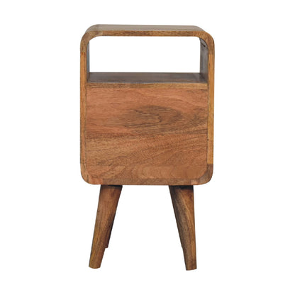 Mini St Lucia 2 Drawer Curved Bedside Unit