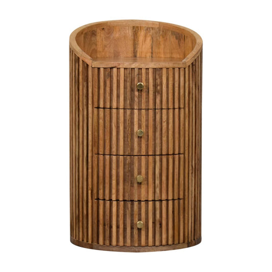 Antigua Wooden 4 Drawer Bedside Unit