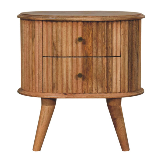 Antigua Wooden 2 Drawer Bedside Table