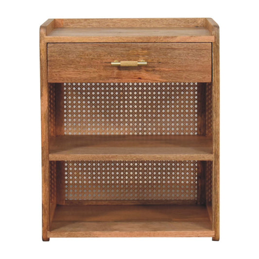 Bahama Rattan T-Bar Open Bedside Unit