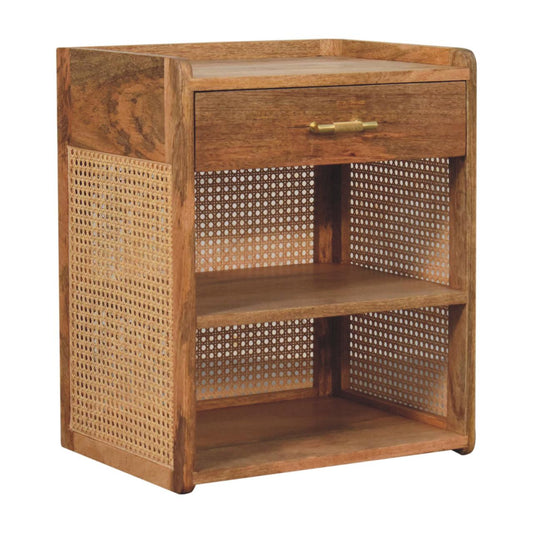 Bahama Rattan T-Bar Open Bedside Unit