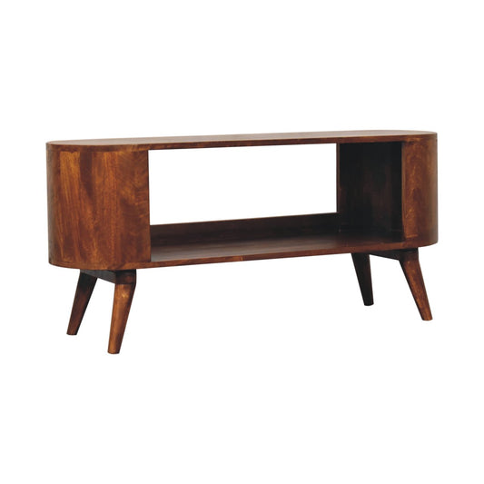 Antigua Wooden Shoe Shelf Unit - Chestnut