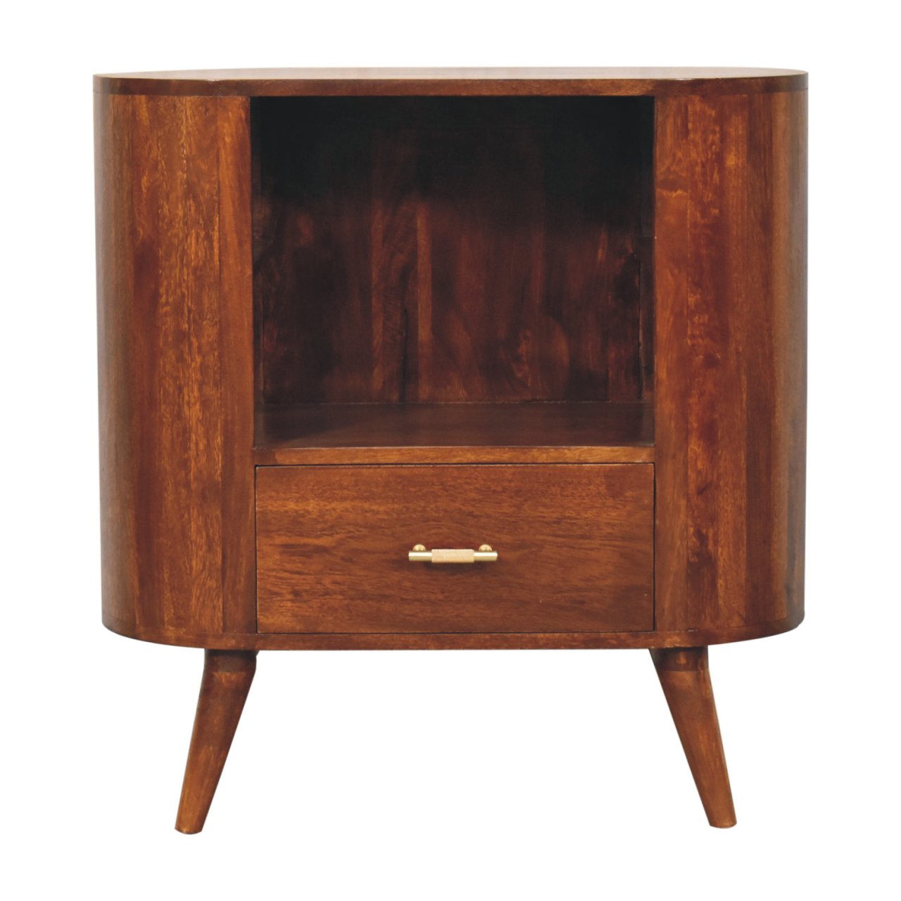 Eden Oval Wooden Cabinet - Chestnut