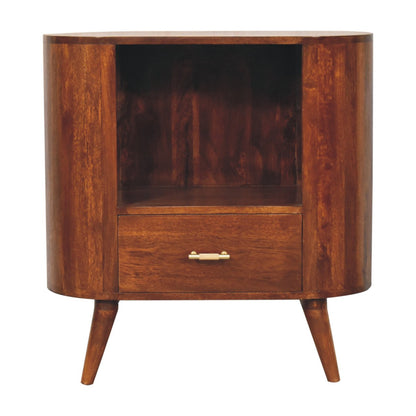 Eden Oval Wooden Cabinet - Chestnut