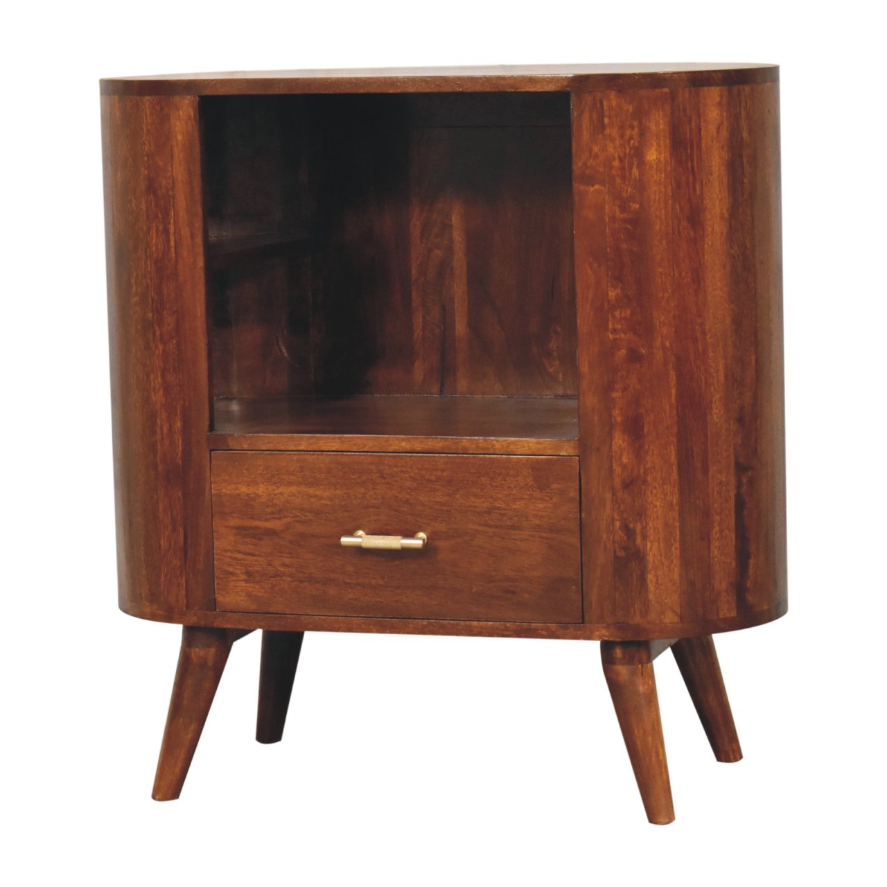 Eden Oval Wooden Cabinet - Chestnut