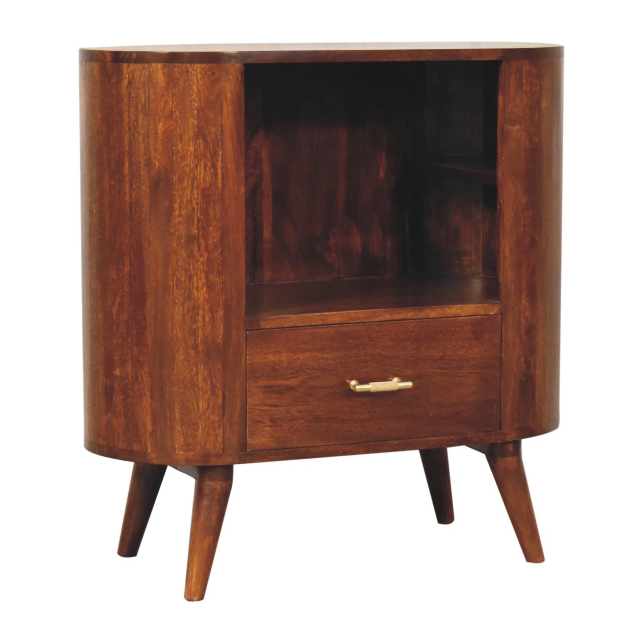Eden Oval Wooden Cabinet - Chestnut