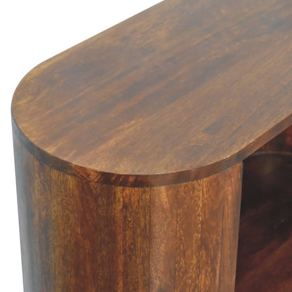Eden Oval Wooden Cabinet - Chestnut