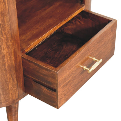 Eden Oval Wooden Cabinet - Chestnut