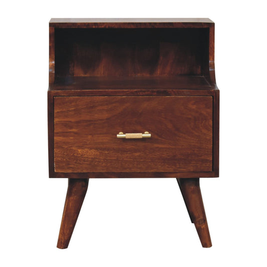 Eden Vintage Wooden Bedside Unit - Chestnut