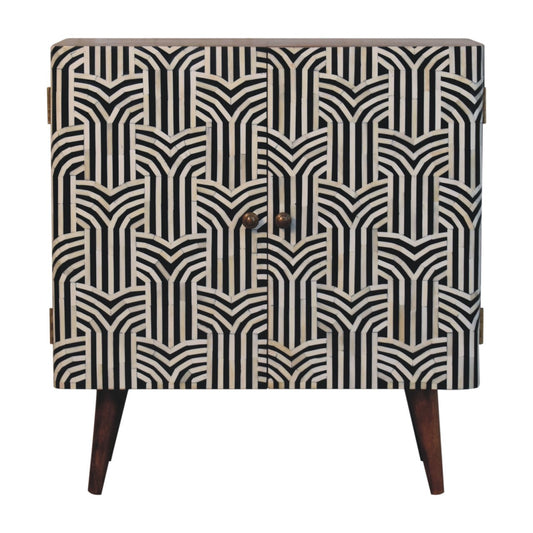 Gatsby Bone Inlay Cabinet - Honey Caramel