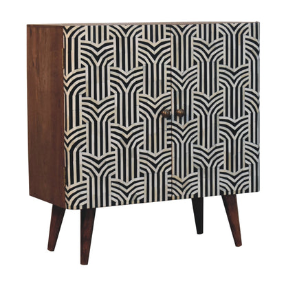 Gatsby Bone Inlay Cabinet - Honey Caramel
