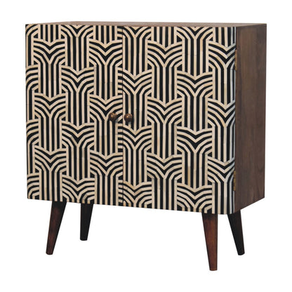 Gatsby Bone Inlay Cabinet - Honey Caramel