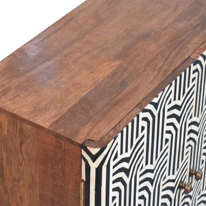 Gatsby Bone Inlay Cabinet - Honey Caramel