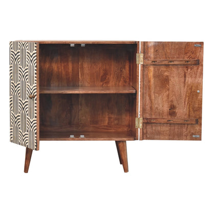 Gatsby Bone Inlay Cabinet - Honey Caramel