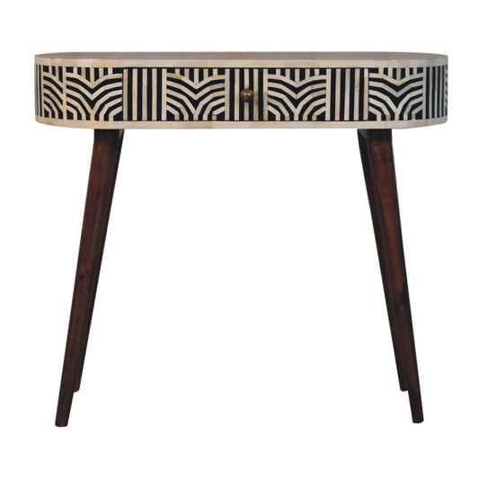 Gatsby Bone Inlay Console Table - Honey Caramel