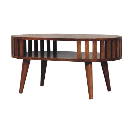 Mandalay Wooden Slat Coffee Table - Honey Caramel
