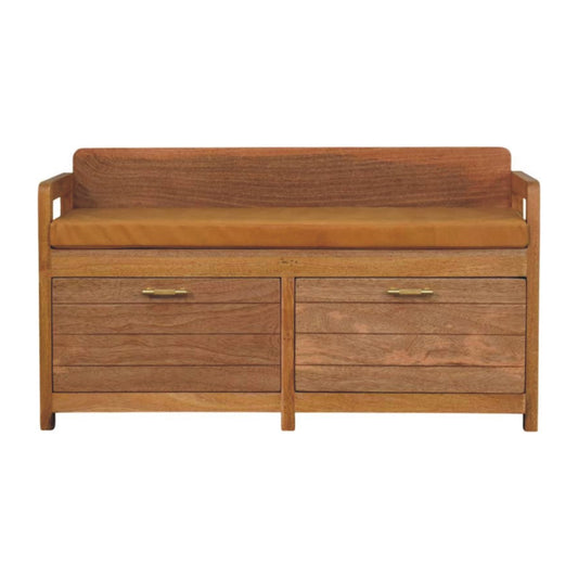 Morley 2 Drawer Storage Bench - Oak