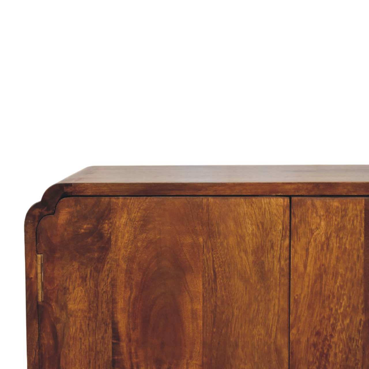 Eldorado Scalloped Wooden Vintage Style Cabinet - Chestnut