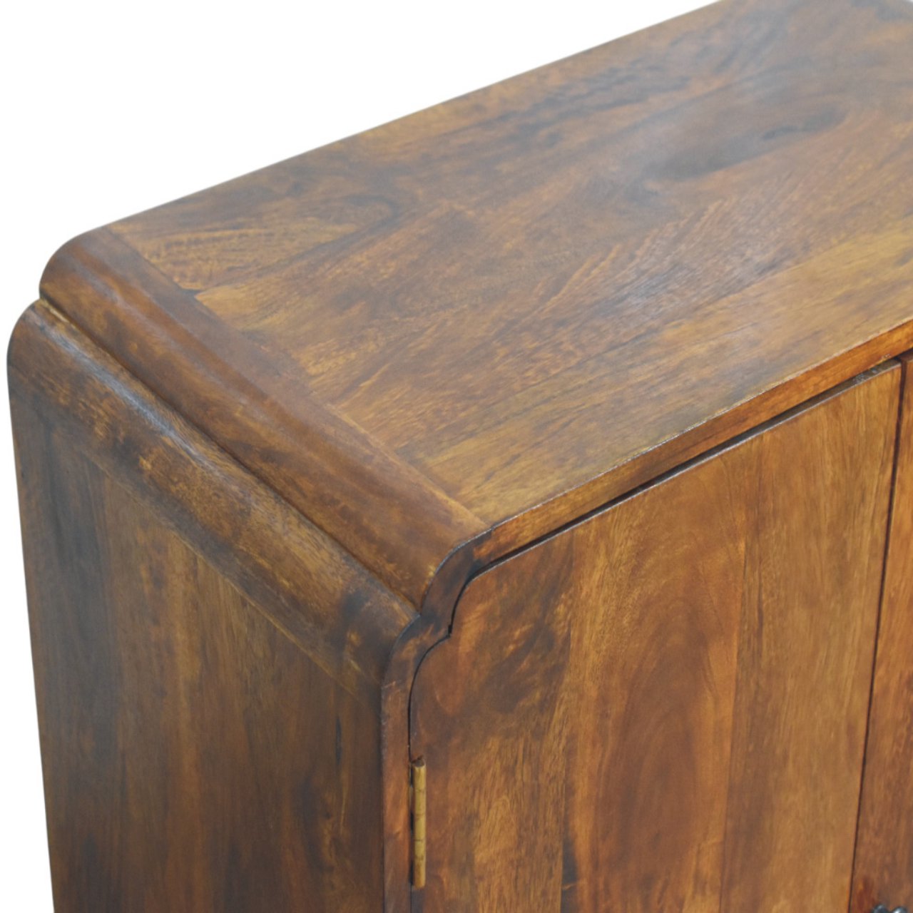 Eldorado Scalloped Wooden Vintage Style Cabinet - Chestnut