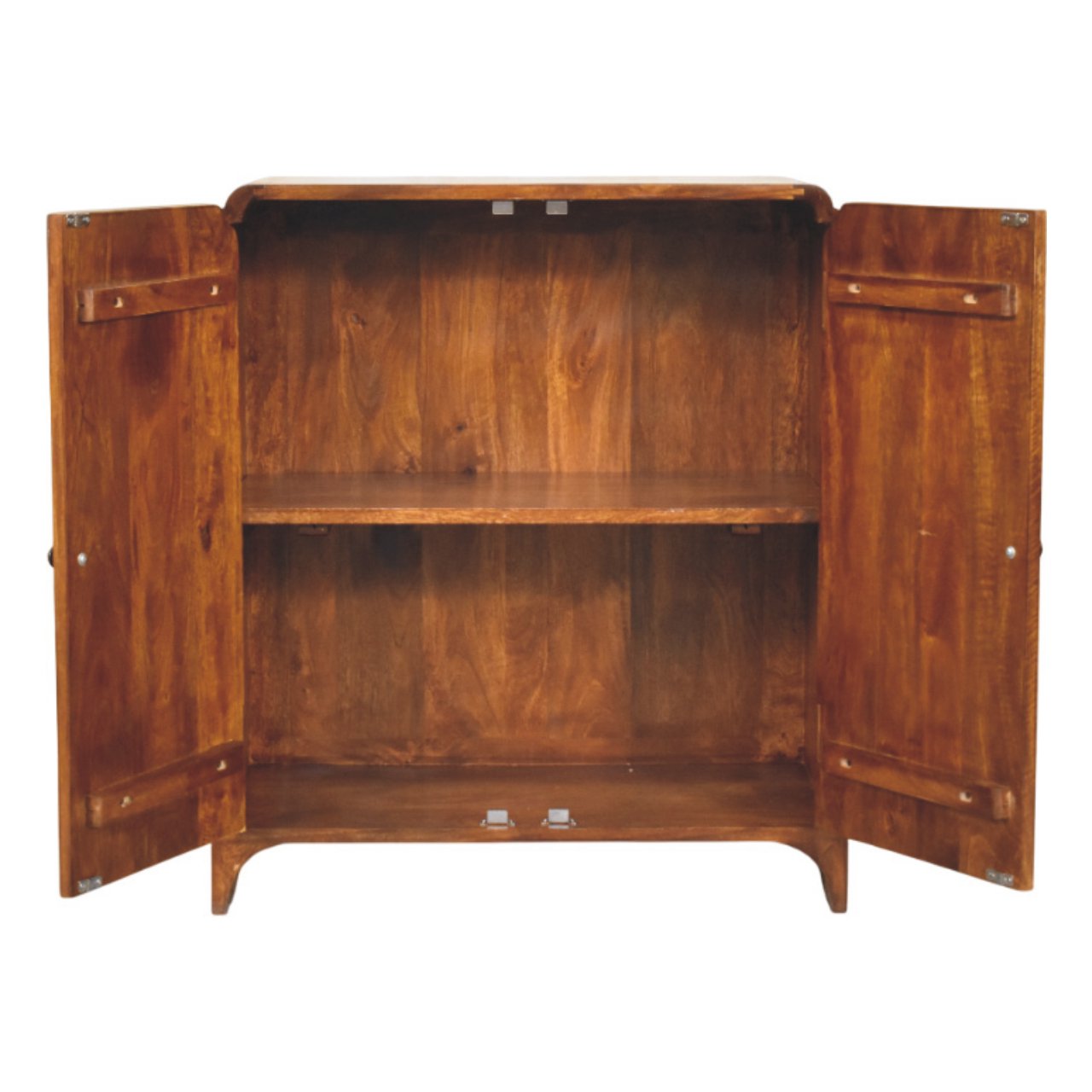 Eldorado Scalloped Wooden Vintage Style Cabinet - Chestnut