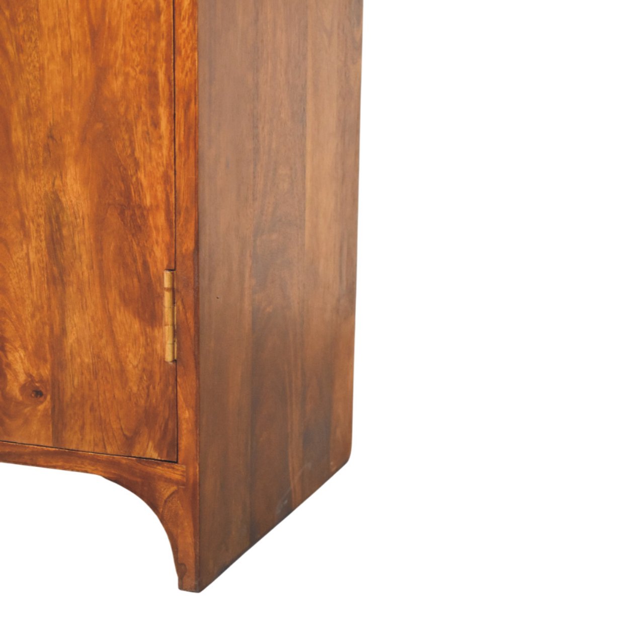 Eldorado Scalloped Wooden Vintage Style Cabinet - Chestnut