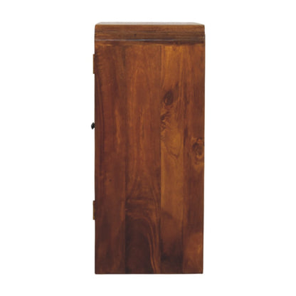 Eldorado Scalloped Wooden Vintage Style Cabinet - Chestnut
