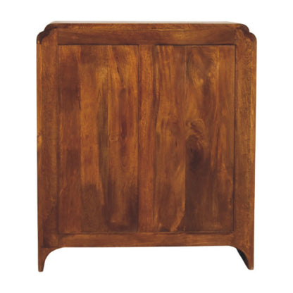 Eldorado Scalloped Wooden Vintage Style Cabinet - Chestnut