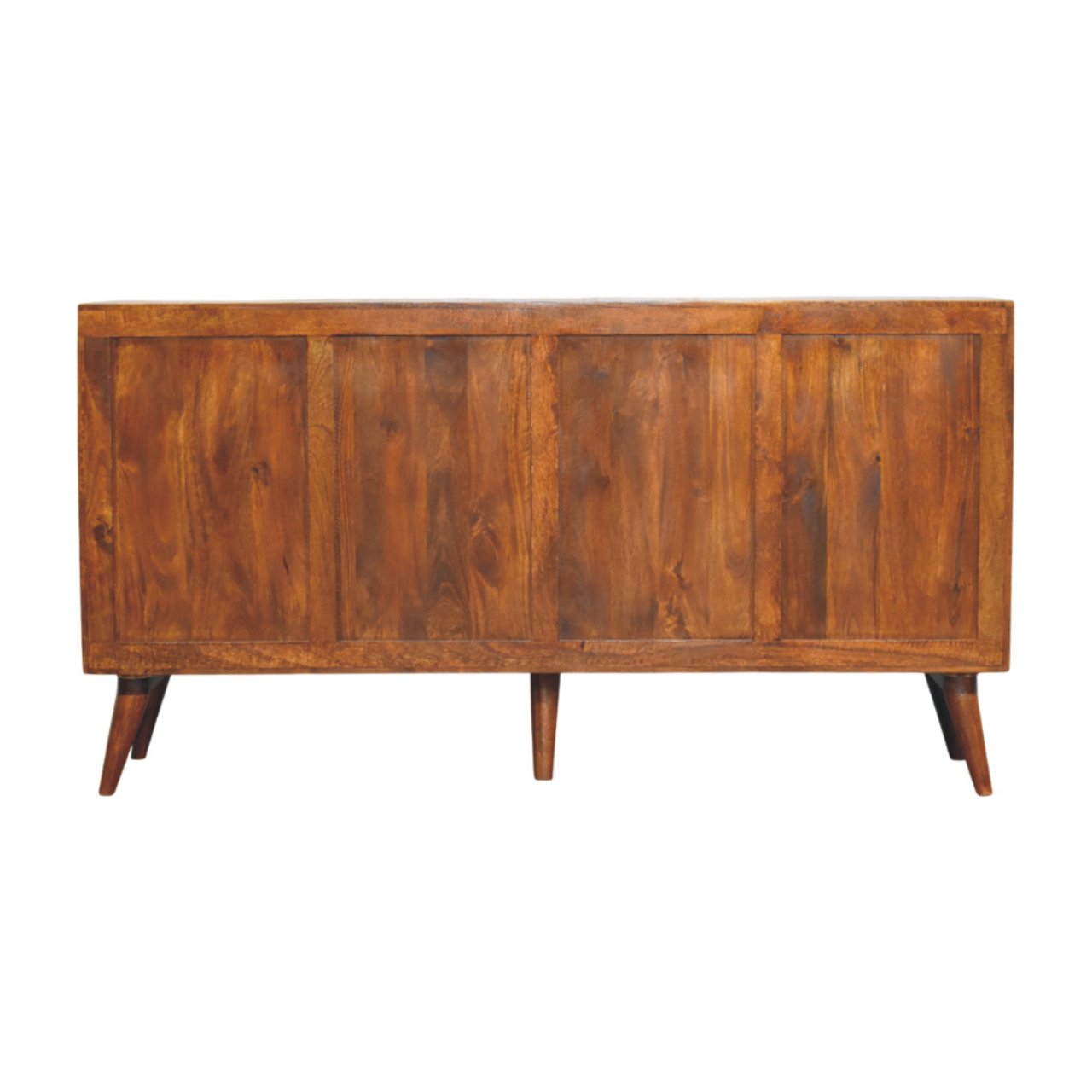 Emperor Square Bevelled Wooden Sideboard - Chestnut