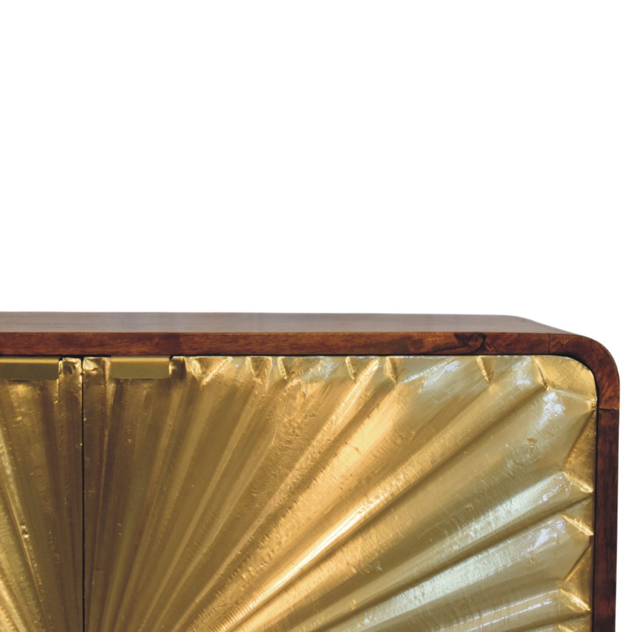 Bombay Brass Embossed 2 Door Chestnut Cabinet