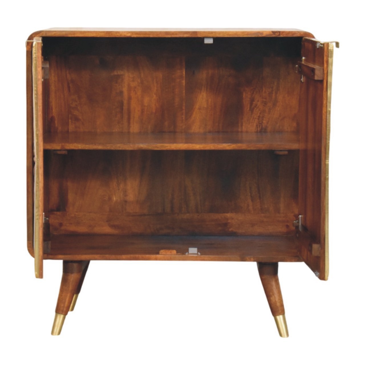 Bombay Brass Embossed 2 Door Chestnut Cabinet